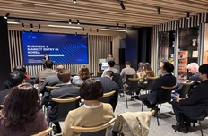 people in lecture for business registration at pearson and partners korea